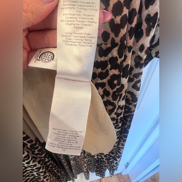 Ganni leopard animal print dress NWOT - Picture 6 of 12